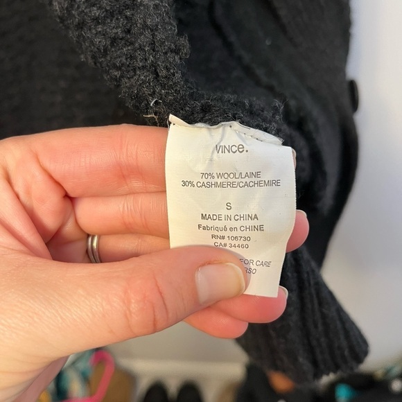 Vince Wool & Cashmere Batwing Chunky Oversized Knit Cardigan sz S - Picture 5 of 8